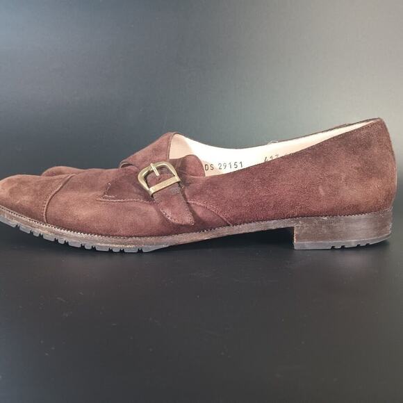 Salvatore Ferragamo Women's Flats Monk Strap Suede | 10 AAAA - Picture 7 of 16